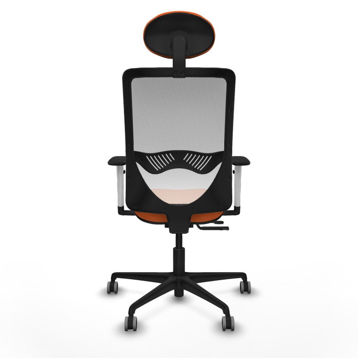 PIQUERAS Y CRESPO Silla de oficina Zulema Naranja y Blanco