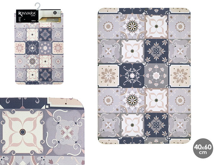 Kinvara Alfombra Cocina Efecto Azulejo 40 x 60 cm Poliester TPE (Set de 24) Kinvara Alfombra Cocina Efecto Azulejo 40 x 60 cm Poliester TPE (Set de 24)