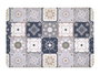 Kinvara Alfombra Cocina Efecto Azulejo 40 x 60 cm Poliester TPE (Set de 24)