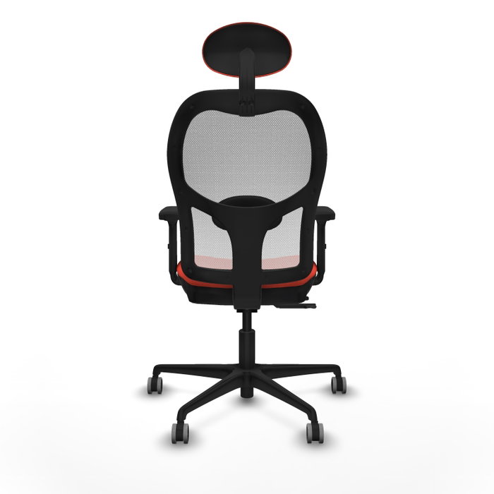 PIQUERAS Y CRESPO Silla de oficina Jorquera con mecanismo Sincro/Traslack, Naranja oscuro y Blanco