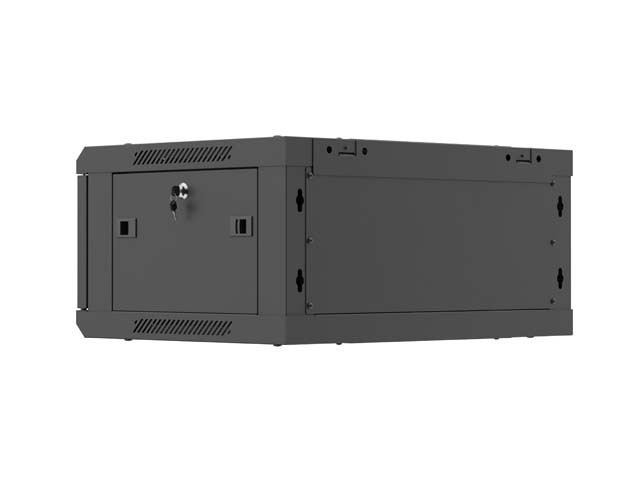 Lanberg Armario Rack de Pared 19 pulgadas 4U 600x450 Negro