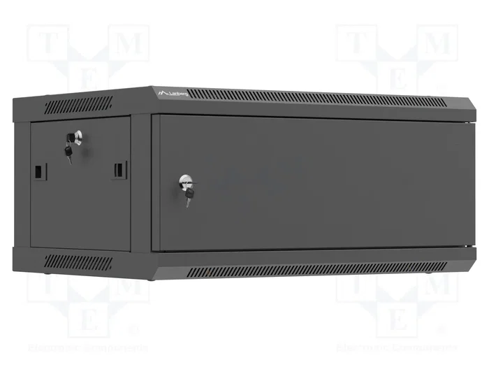 Lanberg Armario Rack de Pared 19 pulgadas 4U 600x450 Negro