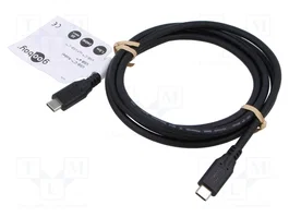 GOOBAY Cable USB 4.0 con USB-C en ambos extremos, 1,5m, Negro
