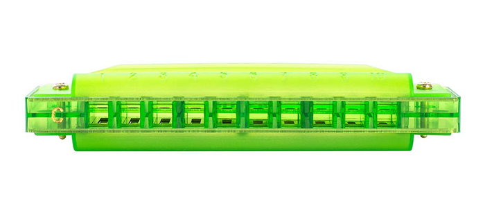 Armónica Cascha Fun Blues Verde Incluye Estuche Rigido y Folleto