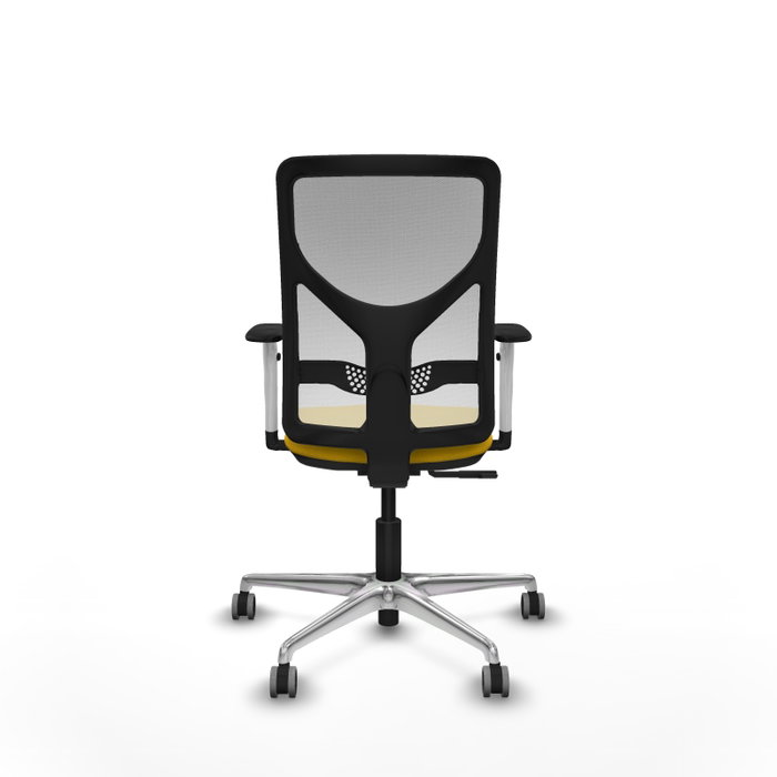 PIQUERAS Y CRESPO Silla de oficina Motilla con mecanismo Sincro, Amarillo y Blanco
