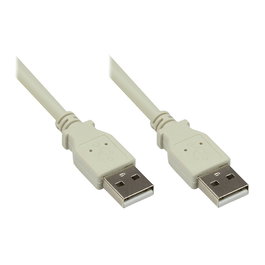 GoodConnections Cable USB 2.0 tipo A Macho a Macho 1.8 metros, color gris