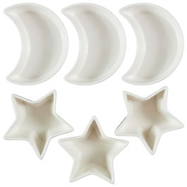 Home Deco Factory Juego de 6 Boles Estrella/Luna Colección Mirage