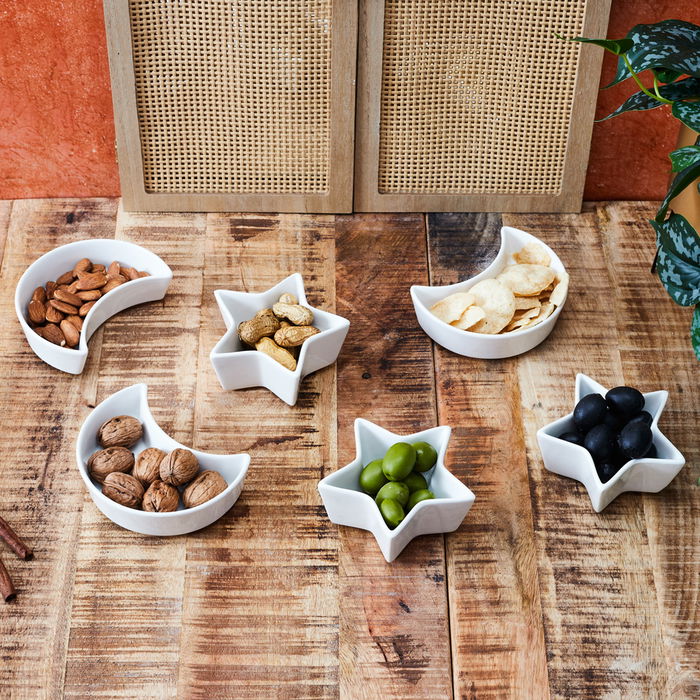 Home Deco Factory Juego de 6 Boles Estrella/Luna Colección Mirage Home Deco Factory Juego de 6 Boles Estrella/Luna Colección Mirage