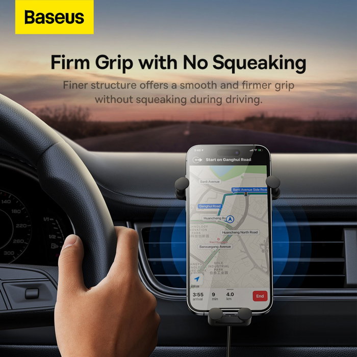 Baseus Stable Gravitational Charging Car Mount Pro 15W - Negro