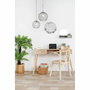 DKD Home Decor Silla de Olmo y Ratán con Rejilla en Acabado Envejecido Blanco