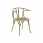 DKD Home Decor Silla de Olmo y Ratán con Rejilla en Acabado Envejecido Blanco