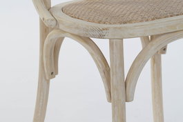 DKD Home Decor Silla 50 x 75 x 56 cm Blanco Olmo Ratan Rejilla