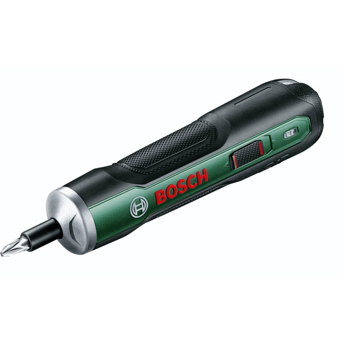 Bosch PushDrive Destornillador inalámbrico con cargador micro USB y 32 puntas