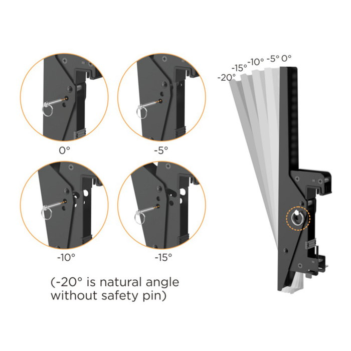 EQUIP Soporte de Techo Doble Pantalla 45"-55" 100kg 650373 Negro Plata