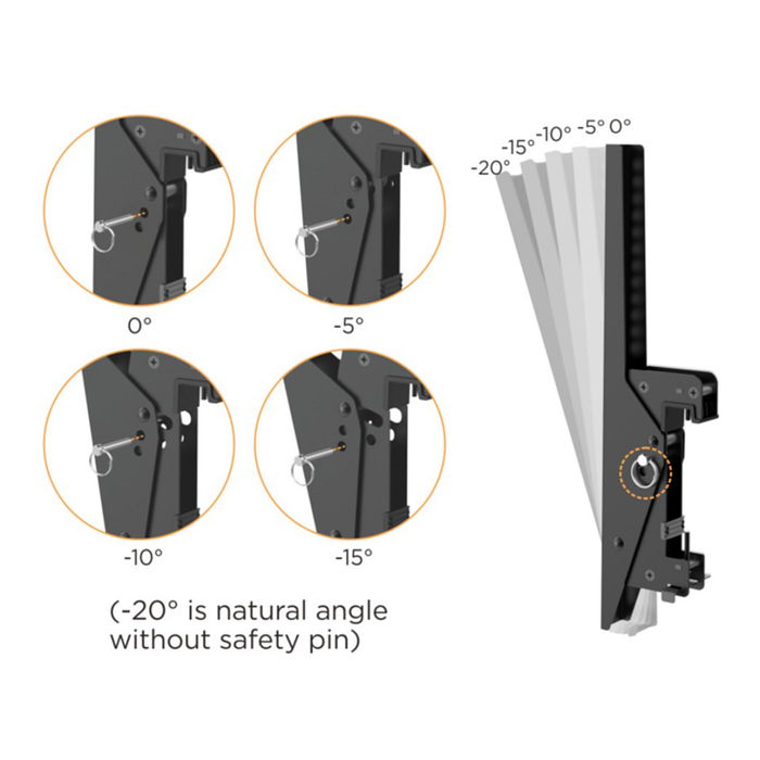 EQUIP Soporte de Techo Doble Pantalla 45"-55" 100kg 650373 Negro Plata