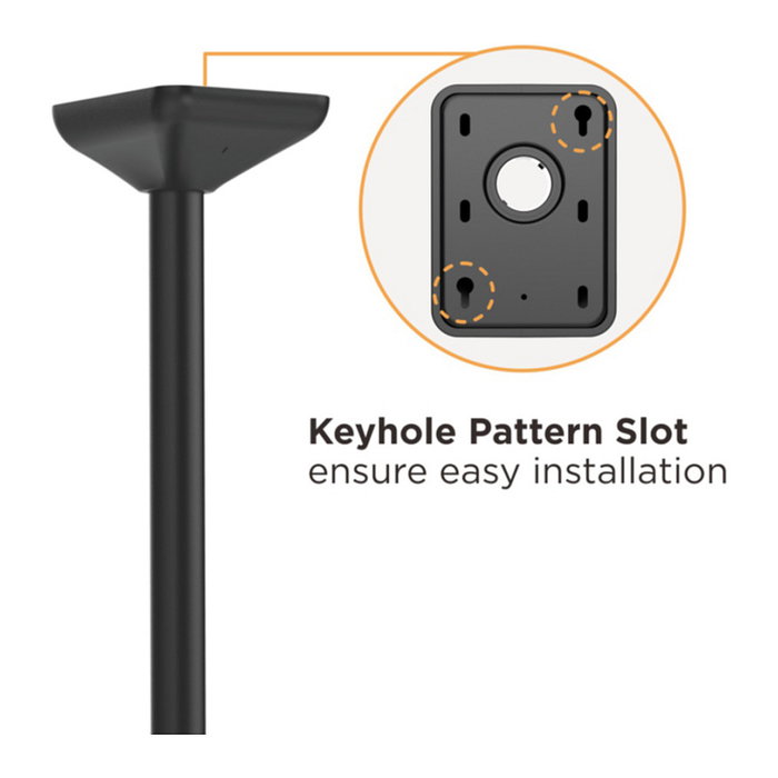 EQUIP Soporte de Techo Doble Pantalla 45"-55" 100kg 650373 Negro Plata