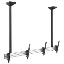 EQUIP Soporte de Techo Doble Pantalla 45"-55" 100kg 650373 Negro Plata