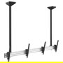 EQUIP Soporte de Techo Doble Pantalla 45"-55" 100kg 650373 Negro Plata