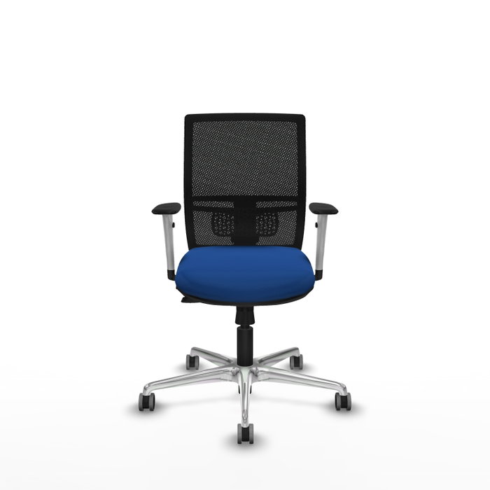 PIQUERAS Y CRESPO Silla de oficina Yunquera con mecanismo Sincro/Traslack, Azul y Negro