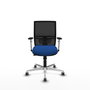 PIQUERAS Y CRESPO Silla de oficina Yunquera con mecanismo Sincro/Traslack, Azul y Negro