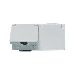 Jung 622 WW AP/WD-Doppel-Steckdose waagrecht