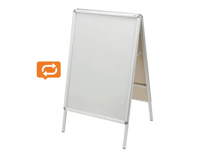 Nobo Caballete publicitario A-Board Premium Plus marco aluminio a presión 700x1000 mm