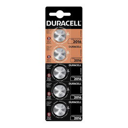 Duracell CR2016 Pila Botón Litio 3V Ø20 x 1,6 mm Blister 5 Unidades
