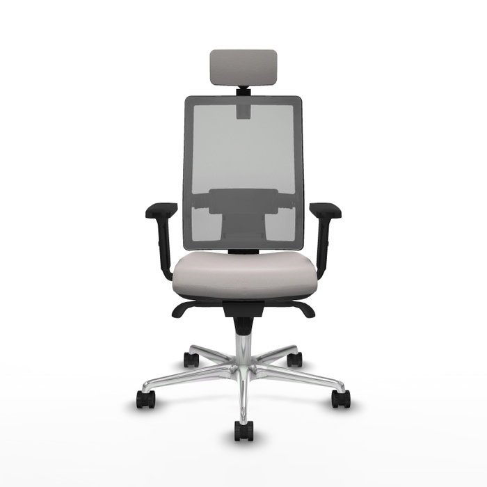 PIQUERAS Y CRESPO Silla de oficina Horna con mecanismo Sincro Blanco y Gris PIQUERAS Y CRESPO Silla de oficina Horna con mecanismo Sincro Blanco y Gris