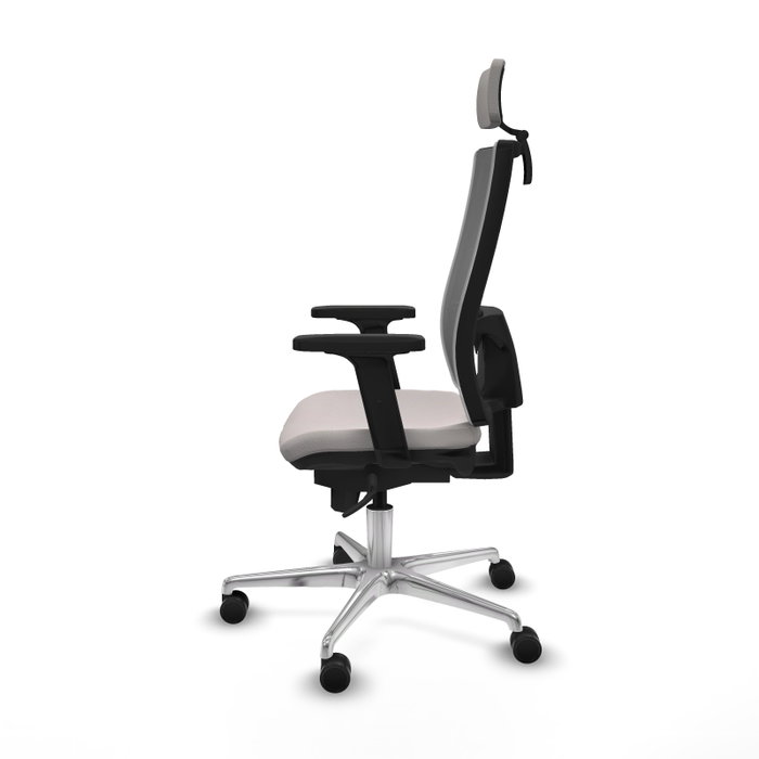 PIQUERAS Y CRESPO Silla de oficina Horna con mecanismo Sincro Blanco y Gris PIQUERAS Y CRESPO Silla de oficina Horna con mecanismo Sincro Blanco y Gris