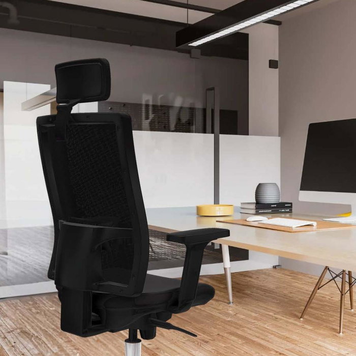 PIQUERAS Y CRESPO Silla de oficina Horna con mecanismo Sincro Blanco y Gris PIQUERAS Y CRESPO Silla de oficina Horna con mecanismo Sincro Blanco y Gris