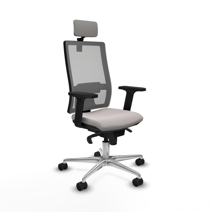 PIQUERAS Y CRESPO Silla de oficina Horna con mecanismo Sincro Blanco y Gris PIQUERAS Y CRESPO Silla de oficina Horna con mecanismo Sincro Blanco y Gris