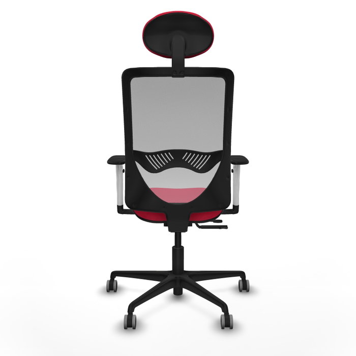 PIQUERAS Y CRESPO Silla de oficina Zulema con mecanismo Sincro/Traslack Rojo y Gris