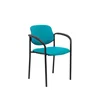 Piqueras y Crespo Silla fija Styl similpiel verde con brazos