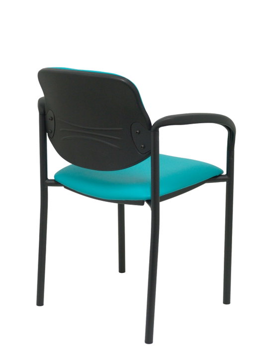 Silla Styl tapizada con Similpiel color Verde. Brazos fijos Silla Styl tapizada con Similpiel color Verde. Brazos fijos
