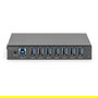 Digitus DA-70258-1 USB 3.0 HUB 7 Puertos USB 3.2 Gen 1 Type-A 5000 Mbit/s Negro Metal
