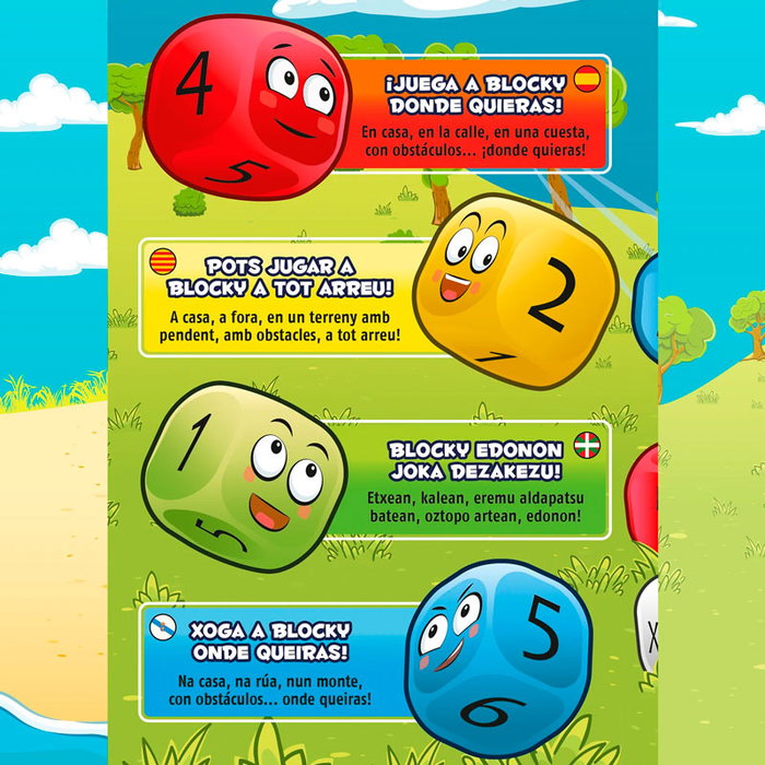 Sd Games Juego de Mesa Blocky con 9 Dados Gigantes, Pizarra, Rotulador y Bolsa de Transporte - Juego Familiar de Estrategia para Interior y Exterior Sd Games Juego de Mesa Blocky con 9 Dados Gigantes, Pizarra, Rotulador y Bolsa de Transporte - Juego Familiar de Estrategia para Interior y Exterior