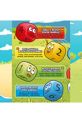 Sd games Juego de Mesa Blocky Portátil y Dinámico, Familiar, Incluye 9 Dados Gigantes