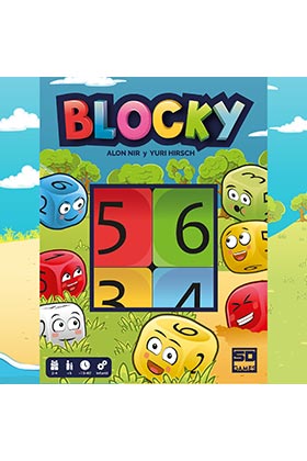 Sd games Juego de Mesa Blocky Portátil y Dinámico, Familiar, Incluye 9 Dados Gigantes