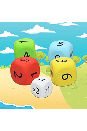 Sd games Juego de Mesa Blocky Portátil y Dinámico, Familiar, Incluye 9 Dados Gigantes