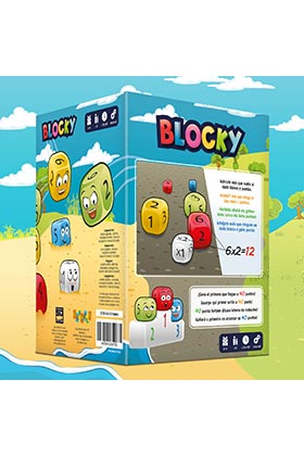 Sd games Juego de Mesa Blocky Portátil y Dinámico, Familiar, Incluye 9 Dados Gigantes