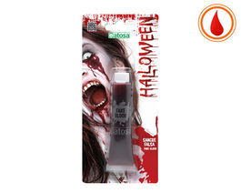 Maquillaje Halloween Sangre Falsa 30ml Rojo Oscuro para Disfraces Realistas