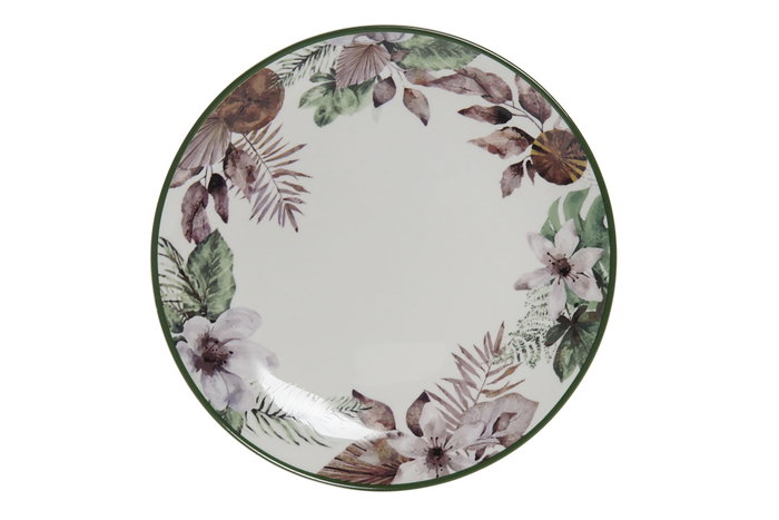 DKD Home Decor Plato de Porcelana Tropical Esmaltado Verde 19x19x2 cm (12 unidades)大変 DKD Home Decor Plato de Porcelana Tropical Esmaltado Verde 19x19x2 cm (12 unidades)大変