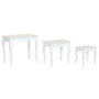 DKD Home Decor Set de 3 Mesitas Auxiliares ALICE MADERA Gris Claro y Blanco