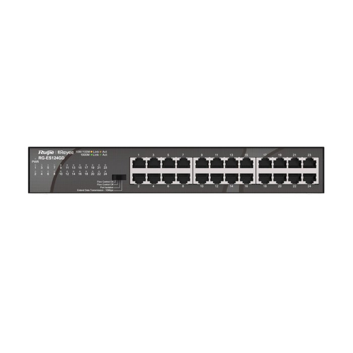 Ruijie Networks RG-ES124GD Switch No administrado Gigabit Ethernet Negro Ruijie Networks RG-ES124GD Switch No administrado Gigabit Ethernet Negro
