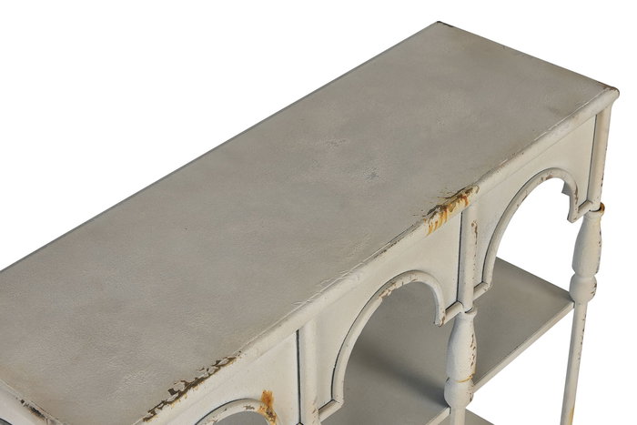 DKD Home Decor Estanteria Neoclasico Blanco Rozado Metal 20 x 70 x 60 cm