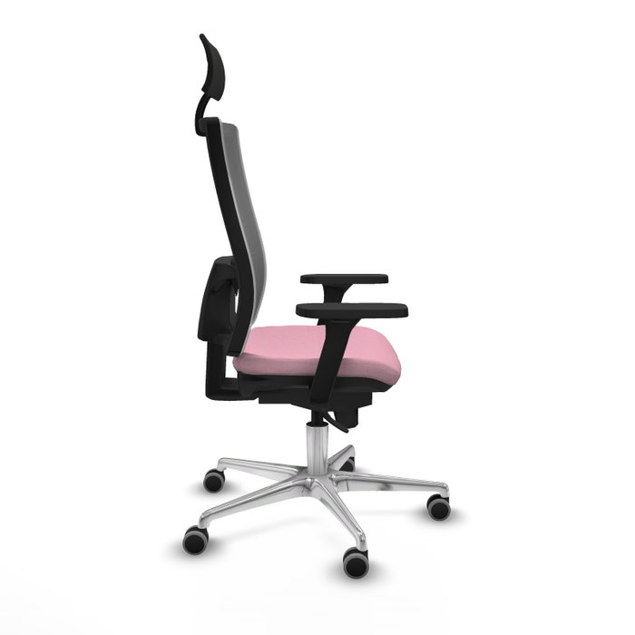 PIQUERAS Y CRESPO Silla de oficina Horna Rosa con mecanismo Sincro