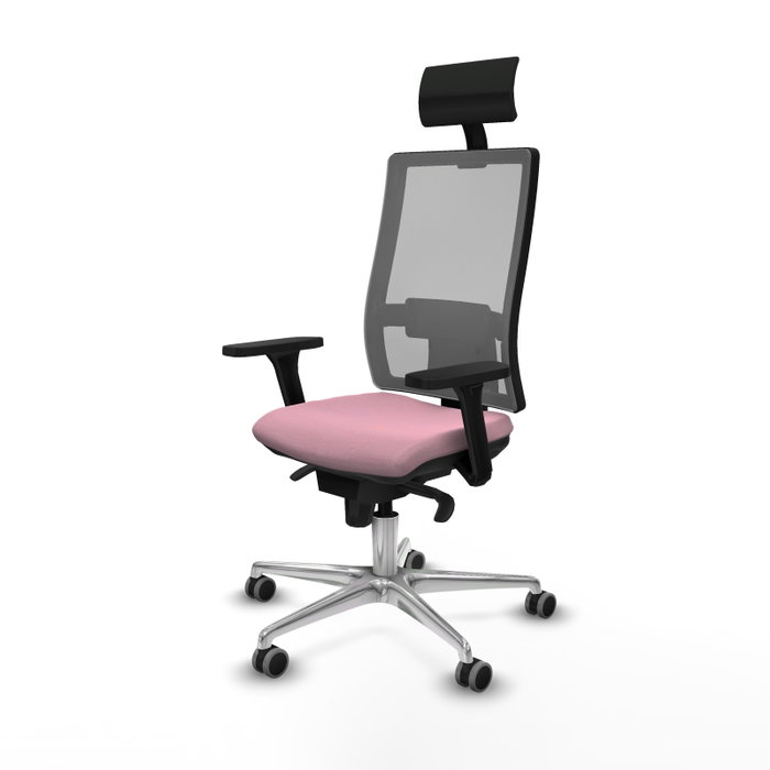 PIQUERAS Y CRESPO Silla de oficina Horna Rosa con mecanismo Sincro
