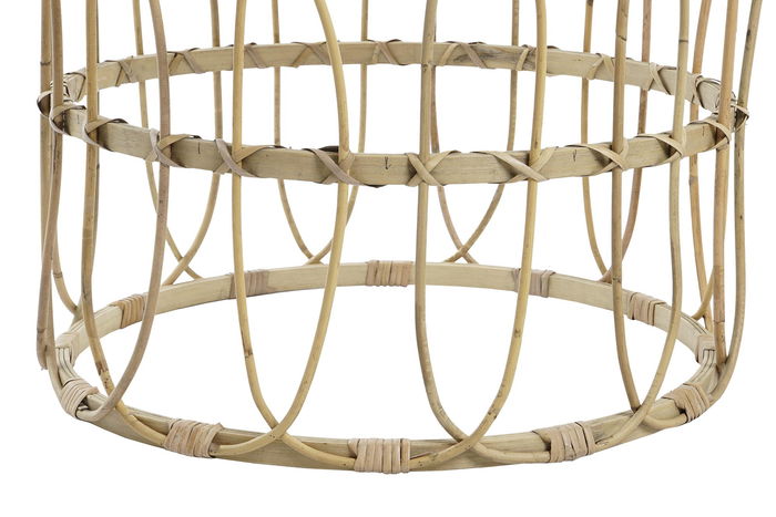 DKD Home Decor Mesita Auxiliar Urban Marron Ratán 50 x 41.5 x 50 cm Set de 2