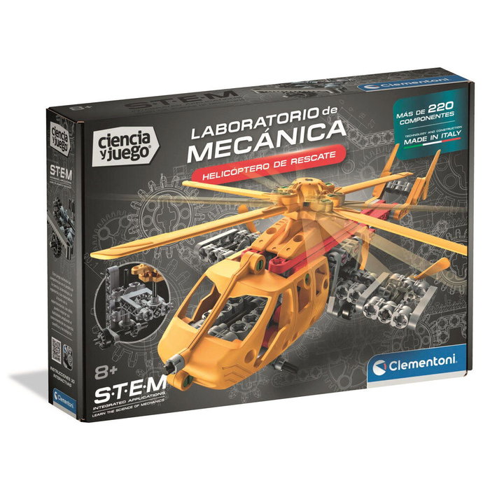 Clementoni Juego Laboratorio de Mecánica Helicóptero de Rescate S.T.E.M.