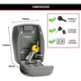 Master Lock Caja de Llave Segura Formato L con Seguridad Mejorada y Montaje en Pared Gris